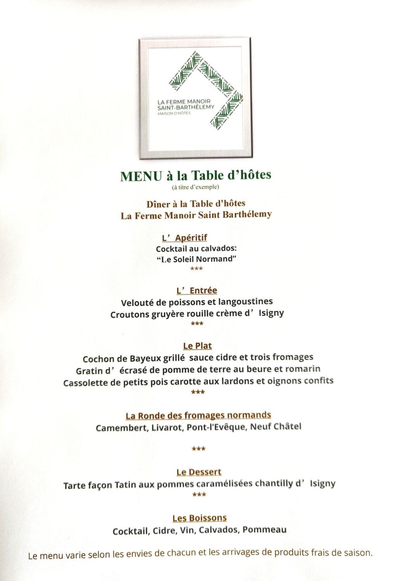 Juaye-Mondaye La Ferme Manoir Saint Barthelemy B&B 외부 사진